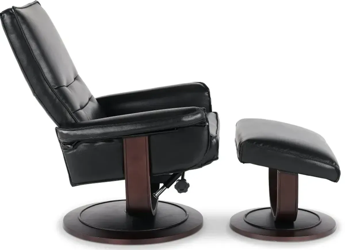 Urban Blackberry Euro Chair and Ottoman