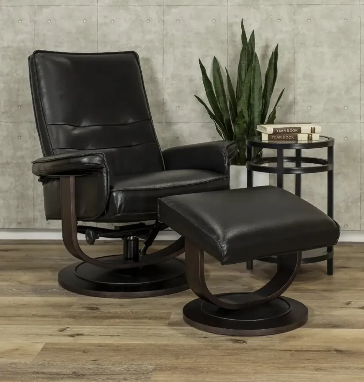 Urban Blackberry Euro Chair and Ottoman