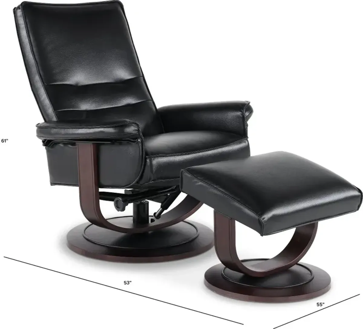 Urban Blackberry Euro Chair and Ottoman