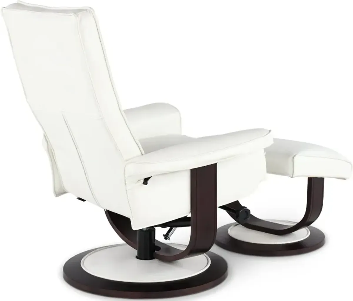 Urban White Euro Chair and Ottoman