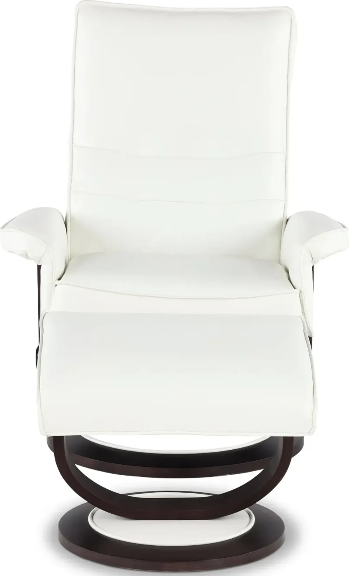 Urban White Euro Chair and Ottoman