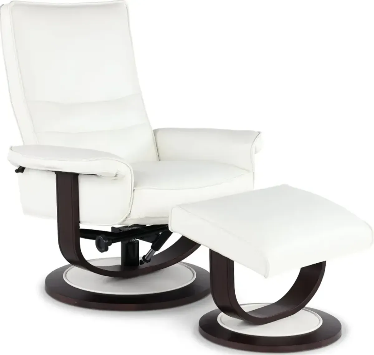 Urban White Euro Chair and Ottoman