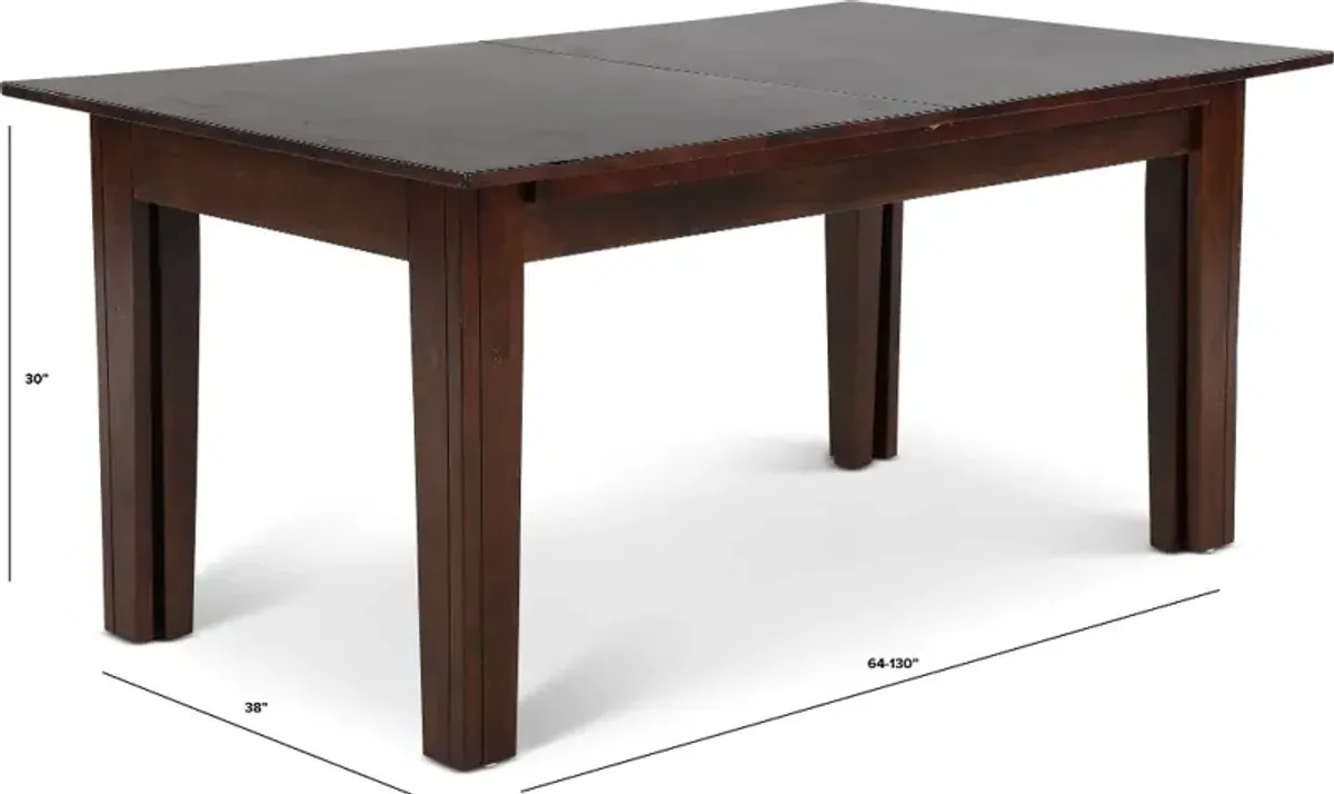 Kona Dark Brown Expandable Dining Table