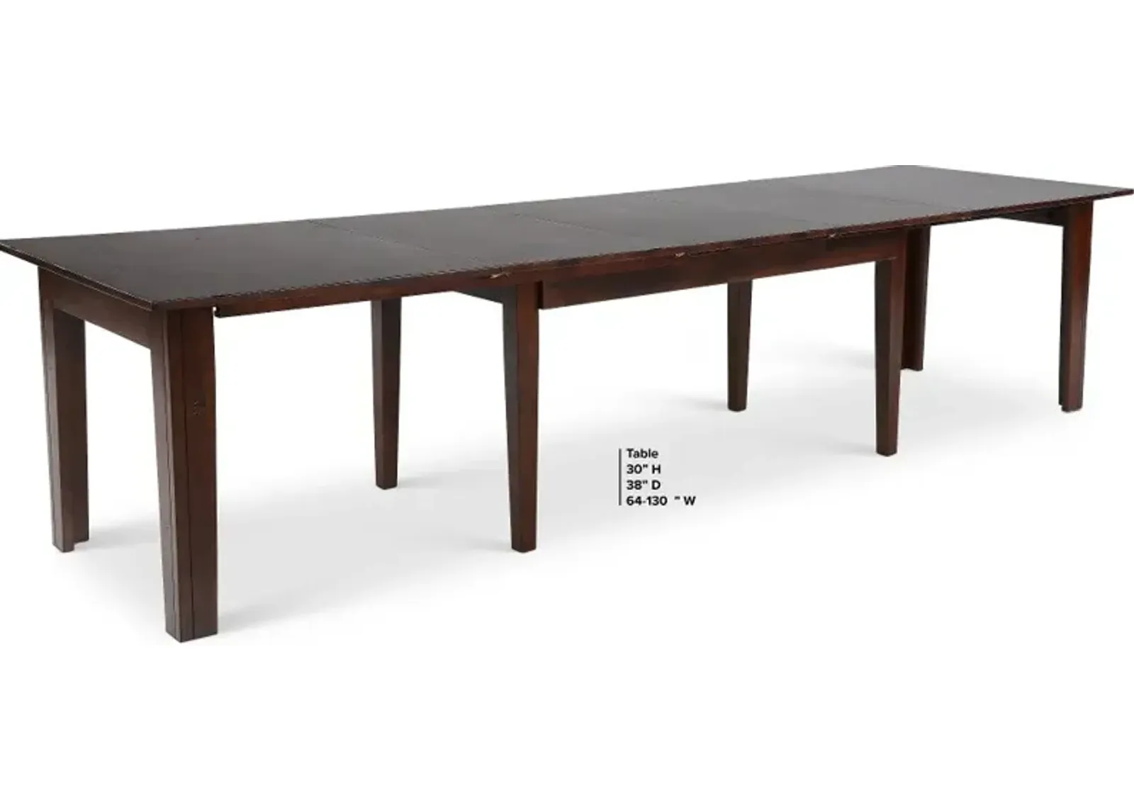 Kona Dark Brown Expandable Dining Table