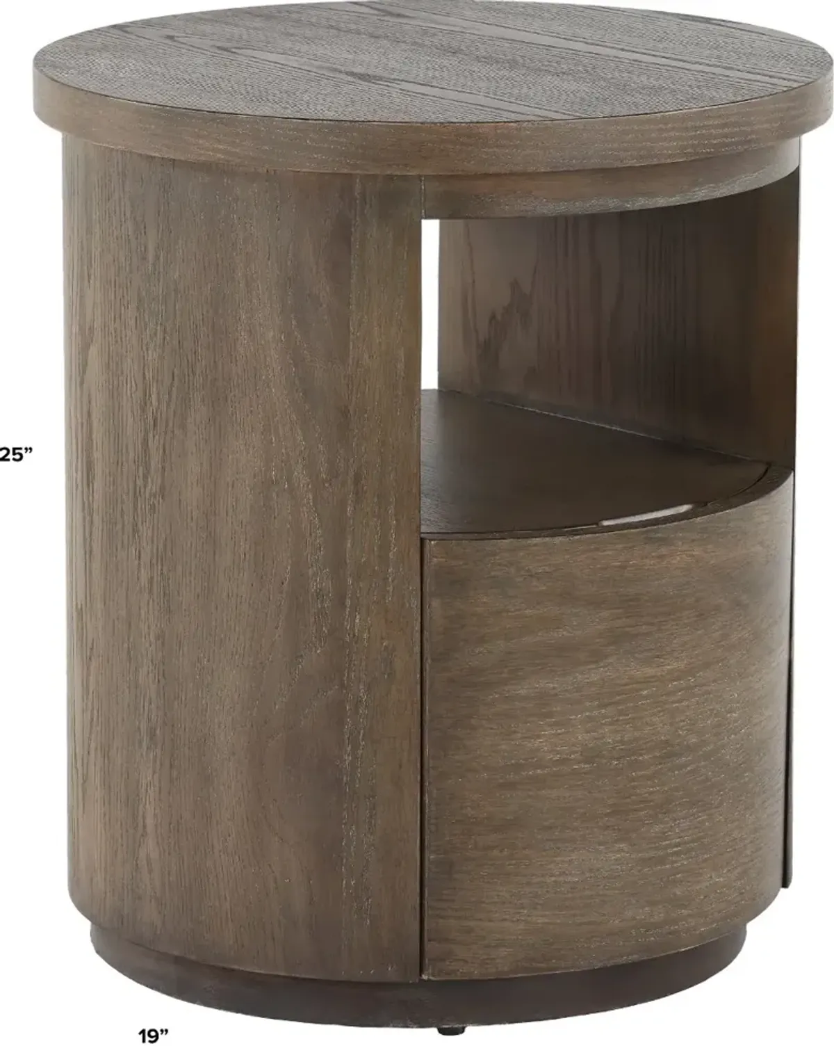 Bosley Porpoise Brown End Table