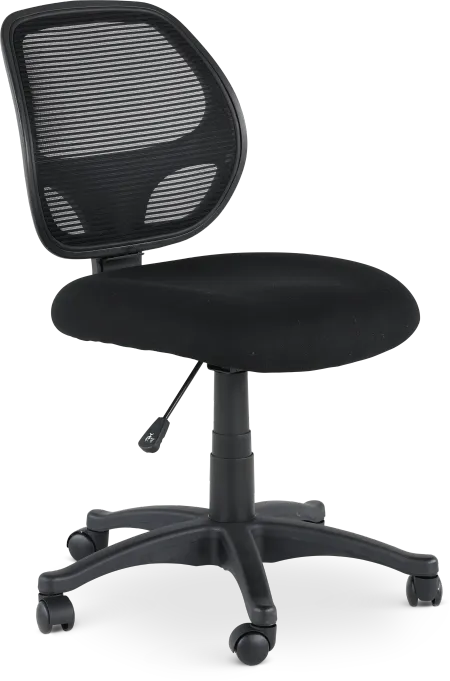 Black Mesh Armless Office Chair