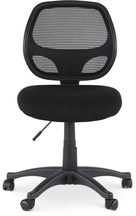 Black Mesh Armless Office Chair
