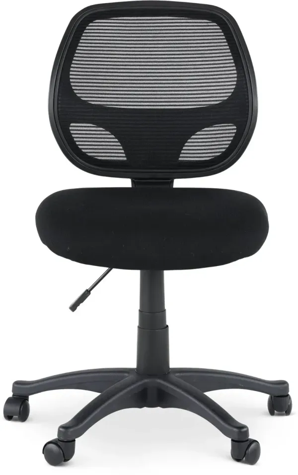 Black Mesh Armless Office Chair