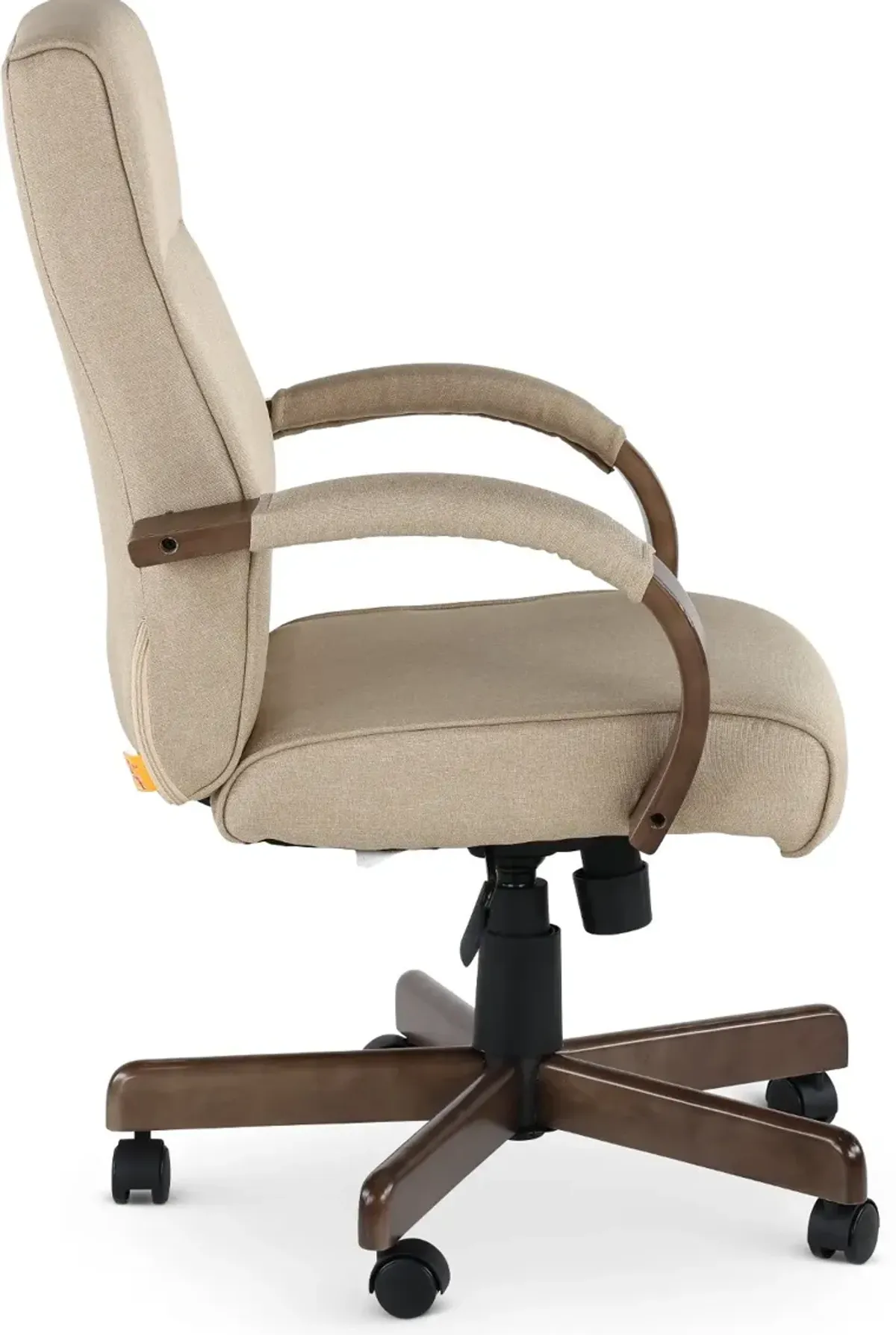 Driftwood Beige Fabric Swivel Office Chair