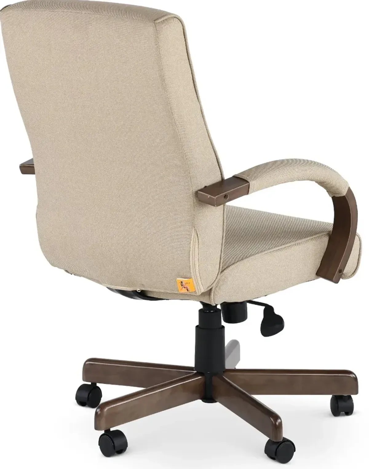 Driftwood Beige Fabric Swivel Office Chair