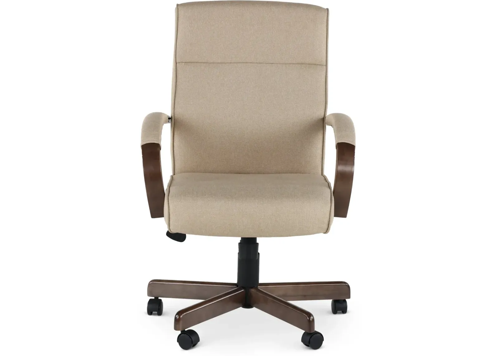 Driftwood Beige Fabric Swivel Office Chair