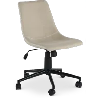 Beige Swivel Scoop Chair