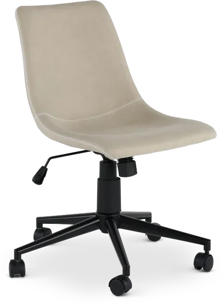 Beige Swivel Scoop Chair