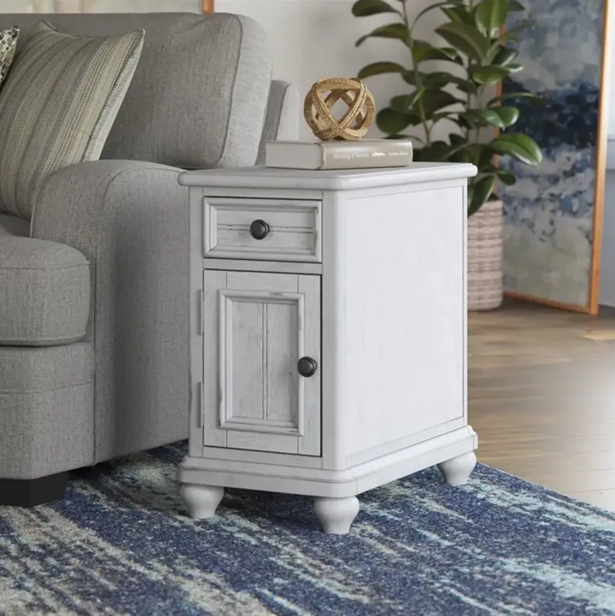 Newhaven White Chairside Table