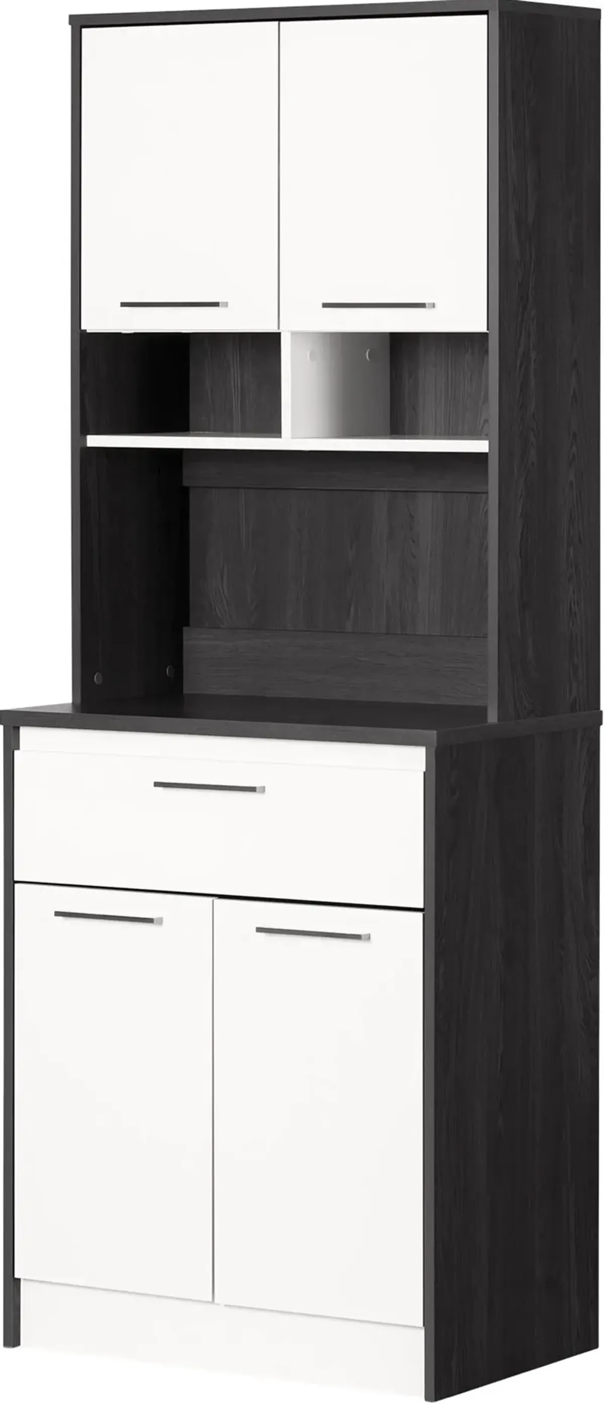 Myro Gray Oak and White Pantry Cabinet - South Shore