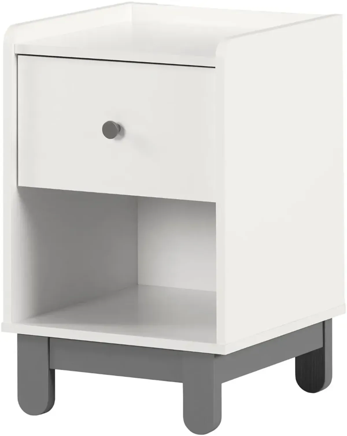 Bebble White and Gray Nightstand - South Shore