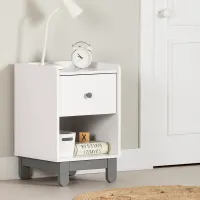 Bebble White and Gray Nightstand - South Shore