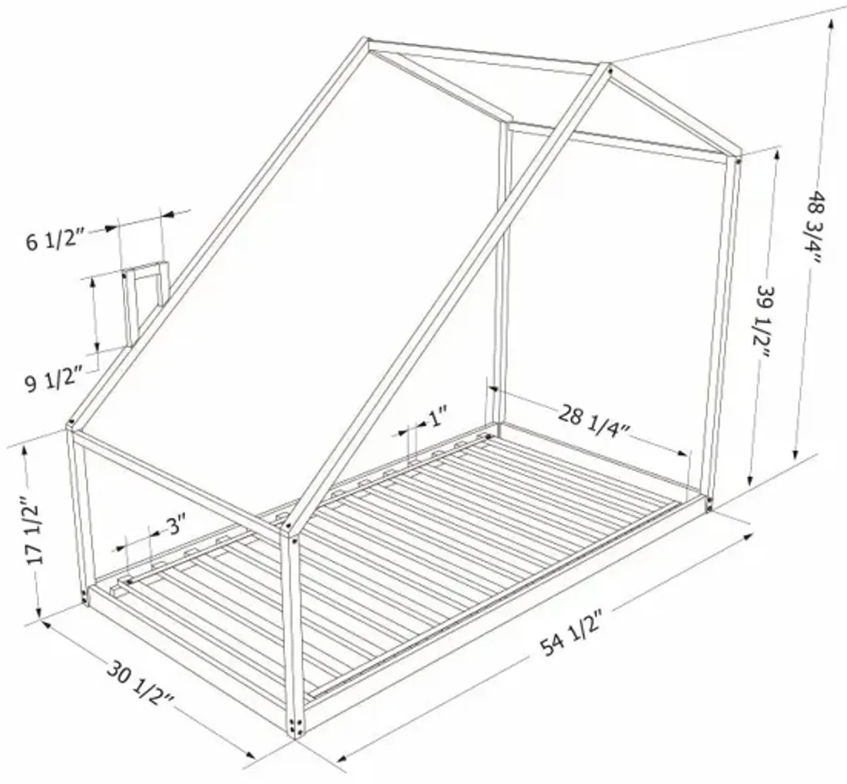 Sweedi Black Toddler House Bed - South Shore