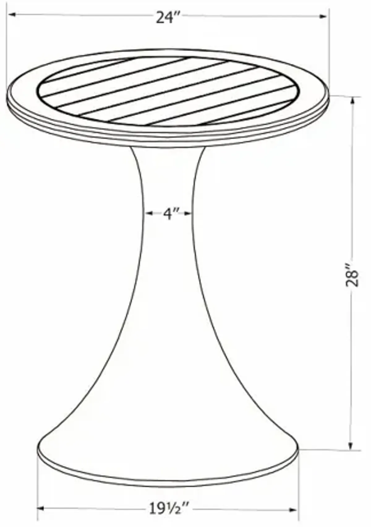 Dalya White Outdoor Bistro Table - South Shore