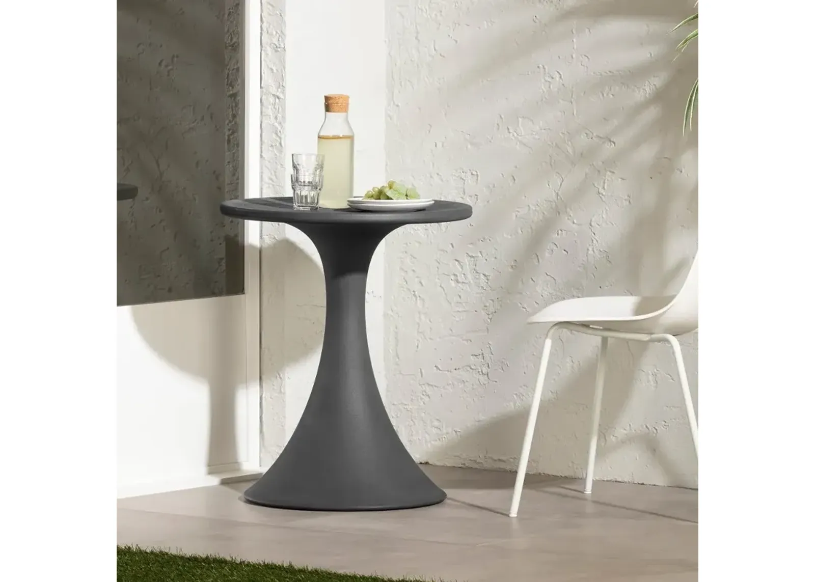 Dalya Dark Gray Outdoor Bistro Table - South Shore