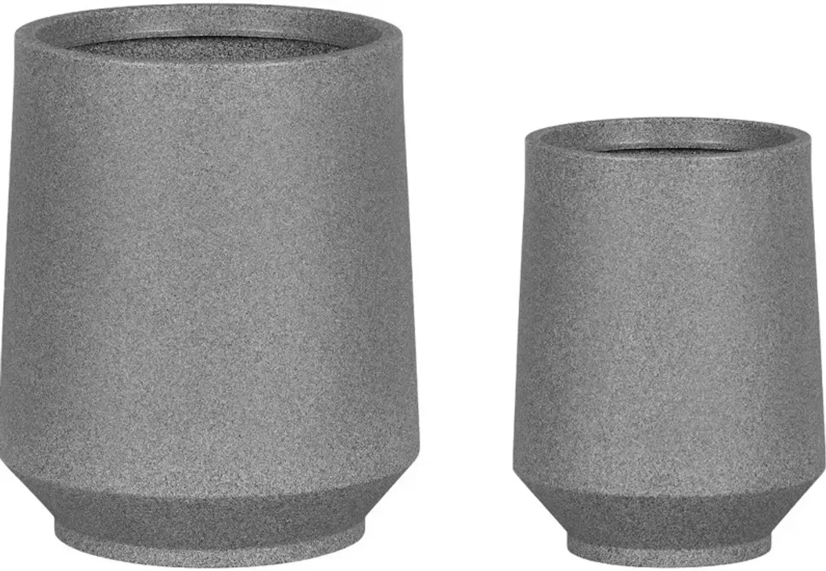 Dalya Mottled Gray Planters, Set of 2 - South Shore