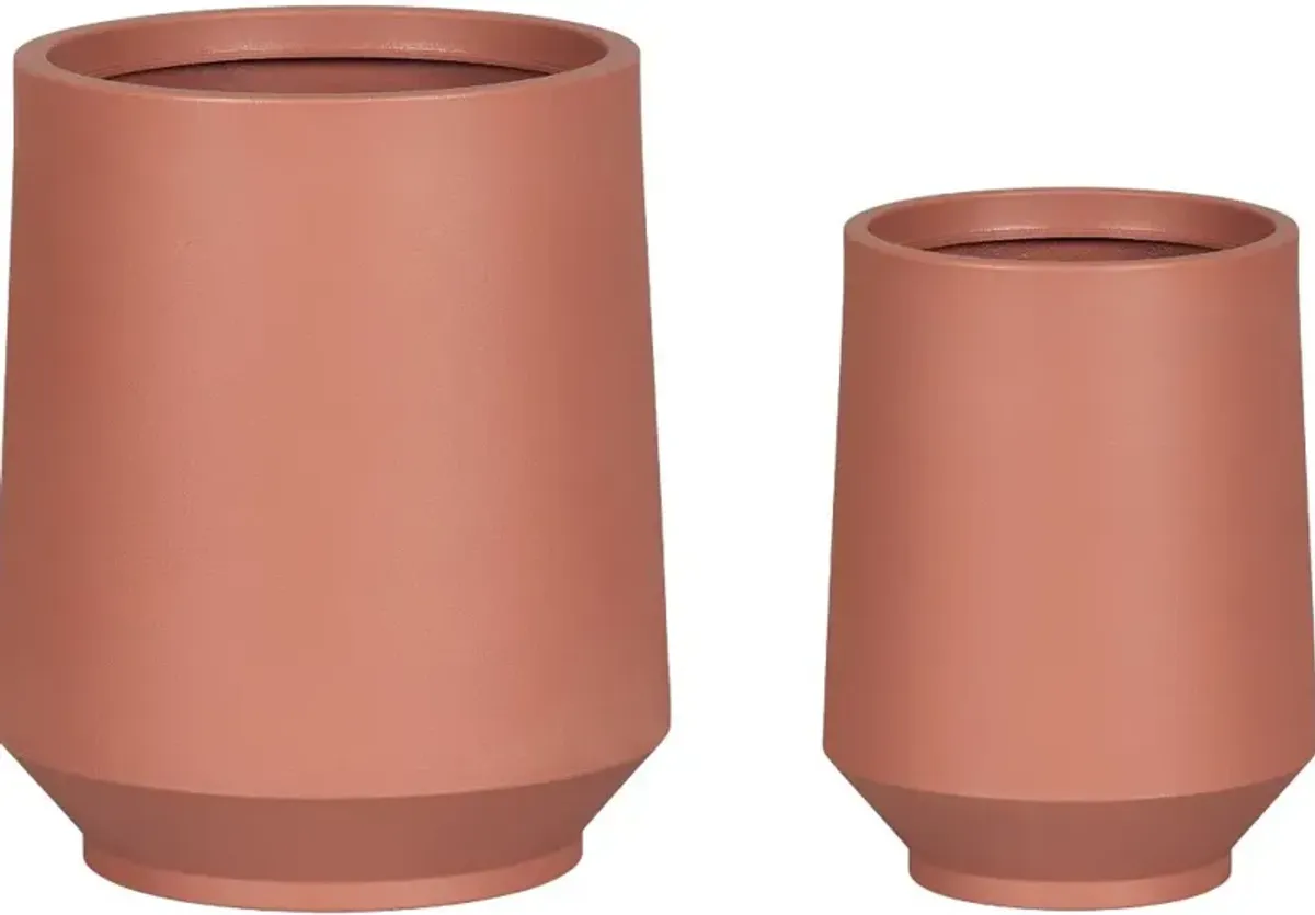 Dalya Burnt Orange Planters, Set of 2 - South Shore