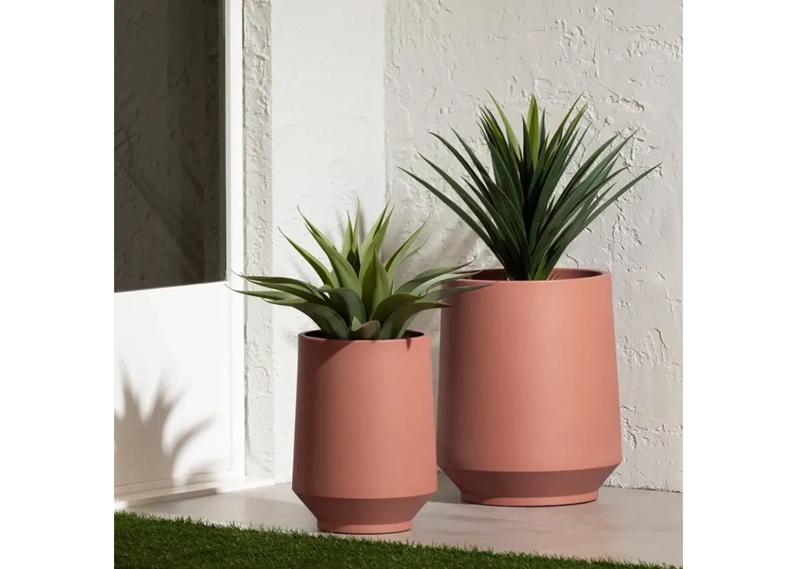 Dalya Burnt Orange Planters, Set of 2 - South Shore