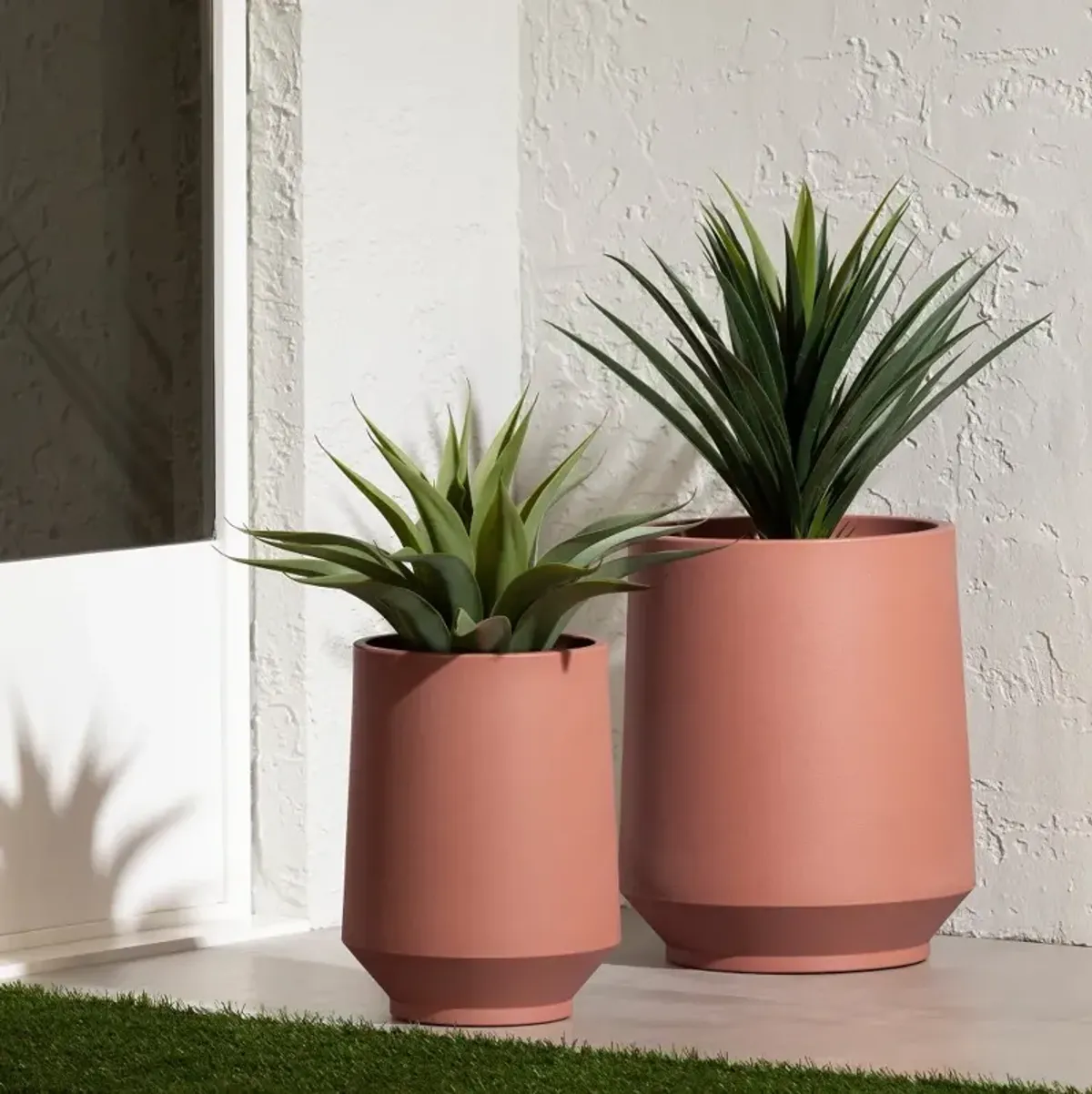 Dalya Burnt Orange Planters, Set of 2 - South Shore