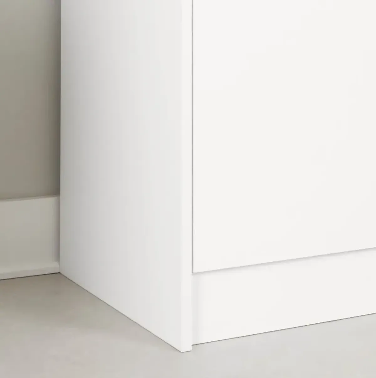 Myro White Marble and White Pantry Cabinet - South Shore