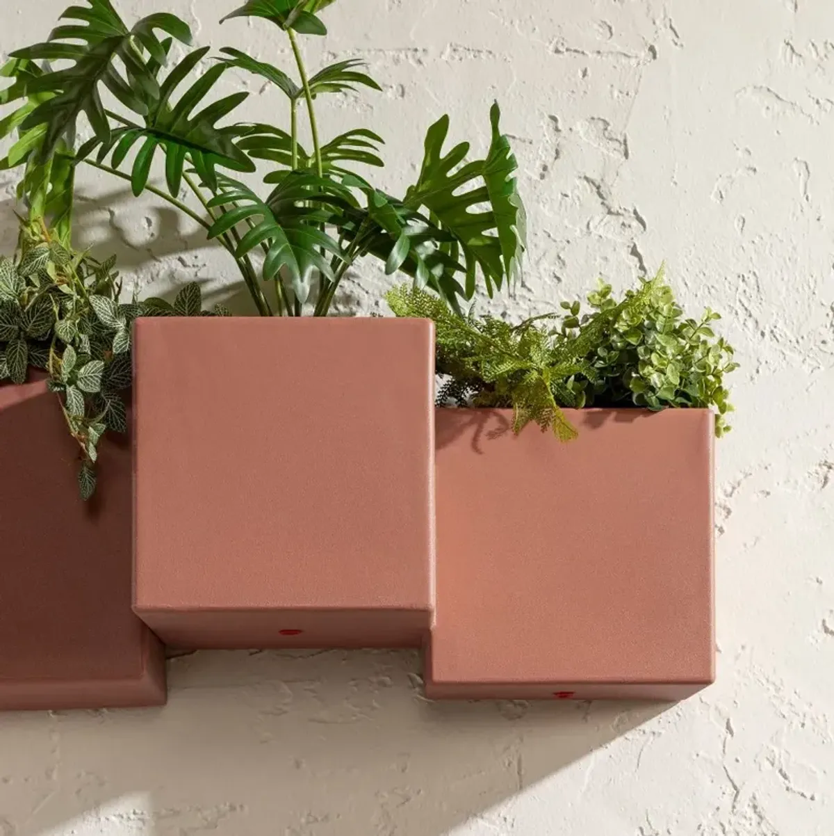 Dalya Burnt Orange Wall Planters, Set of 2 - South Shore