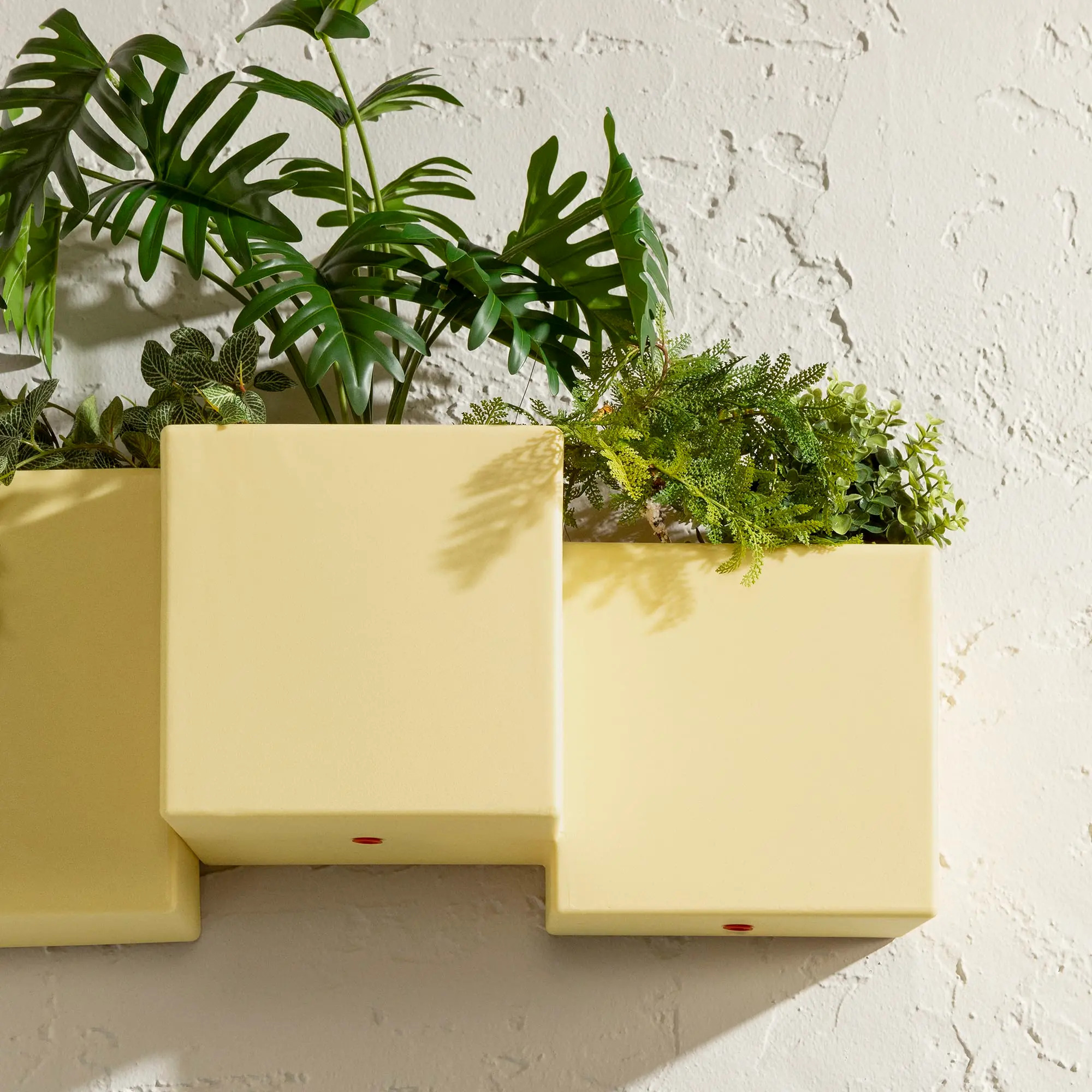 Dalya Light Yellow Wall Planters, Set of 2 - South Shore