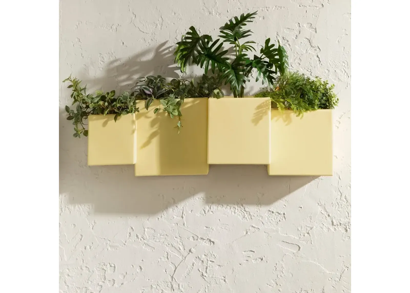 Dalya Light Yellow Wall Planters, Set of 2 - South Shore