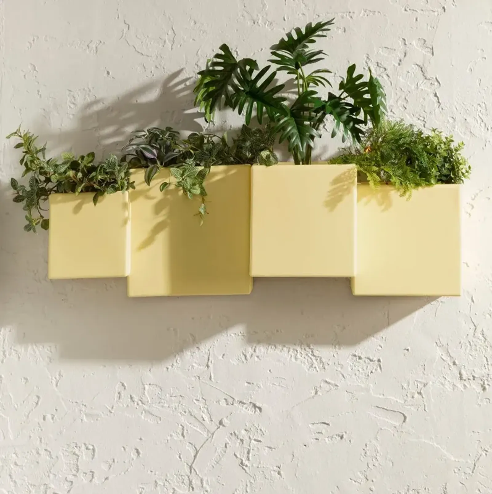 Dalya Light Yellow Wall Planters, Set of 2 - South Shore