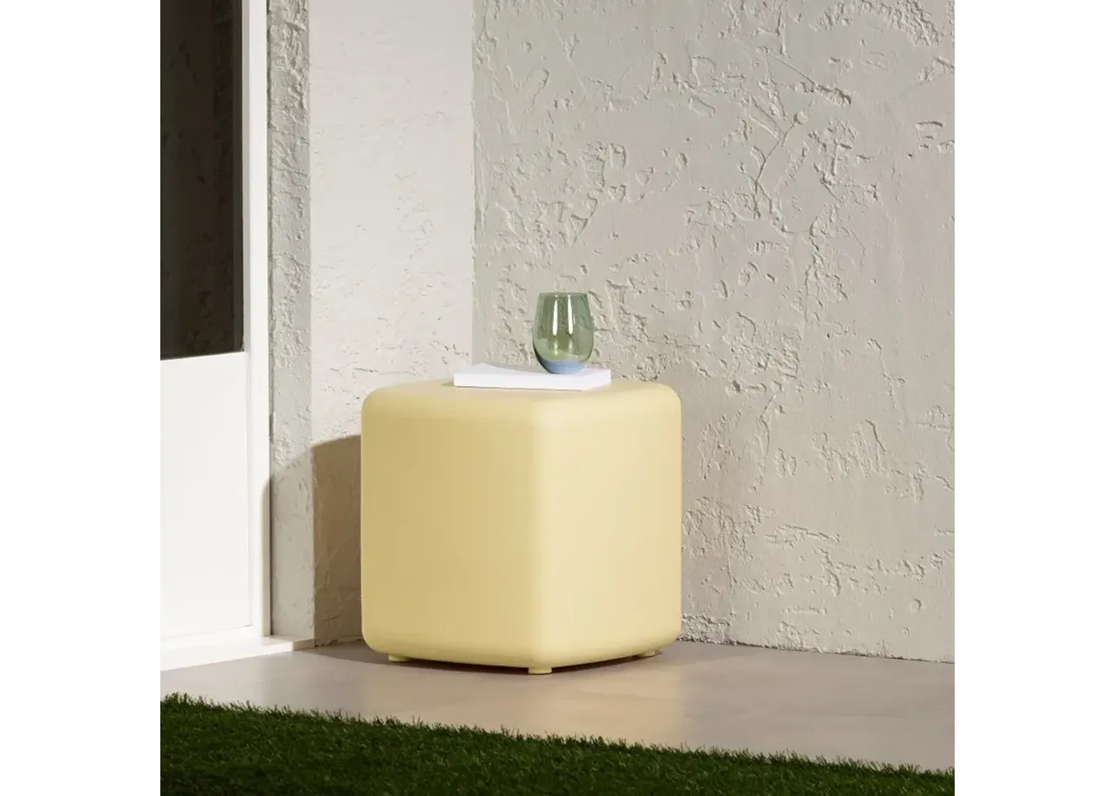 Dalya Yellow Outdoor Side Table - South Shore