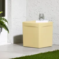 Dalya Light Yellow Square Outdoor Side Table - South Shore