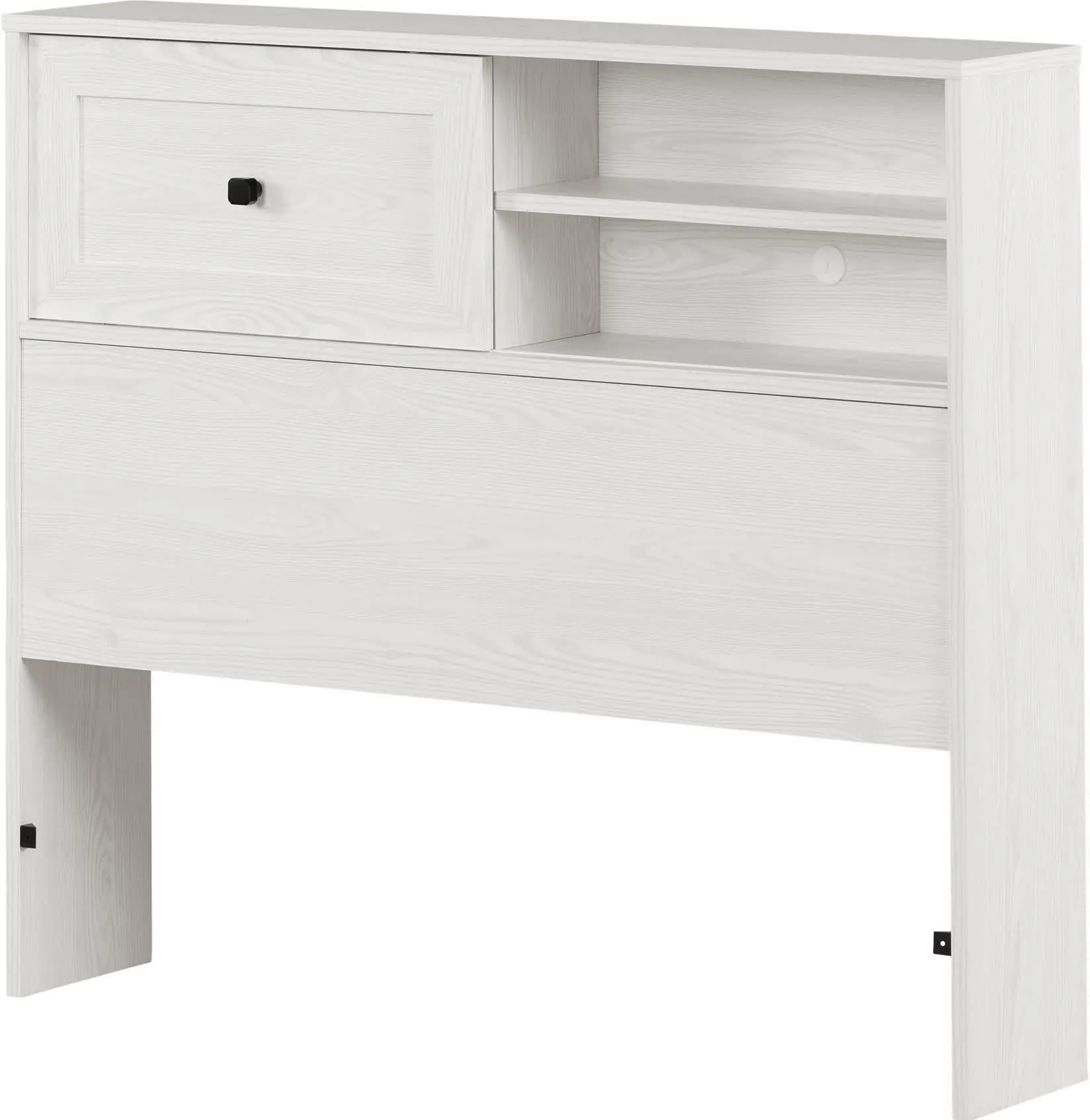 Hazen White Twin Bookcase Headboard - South Shore