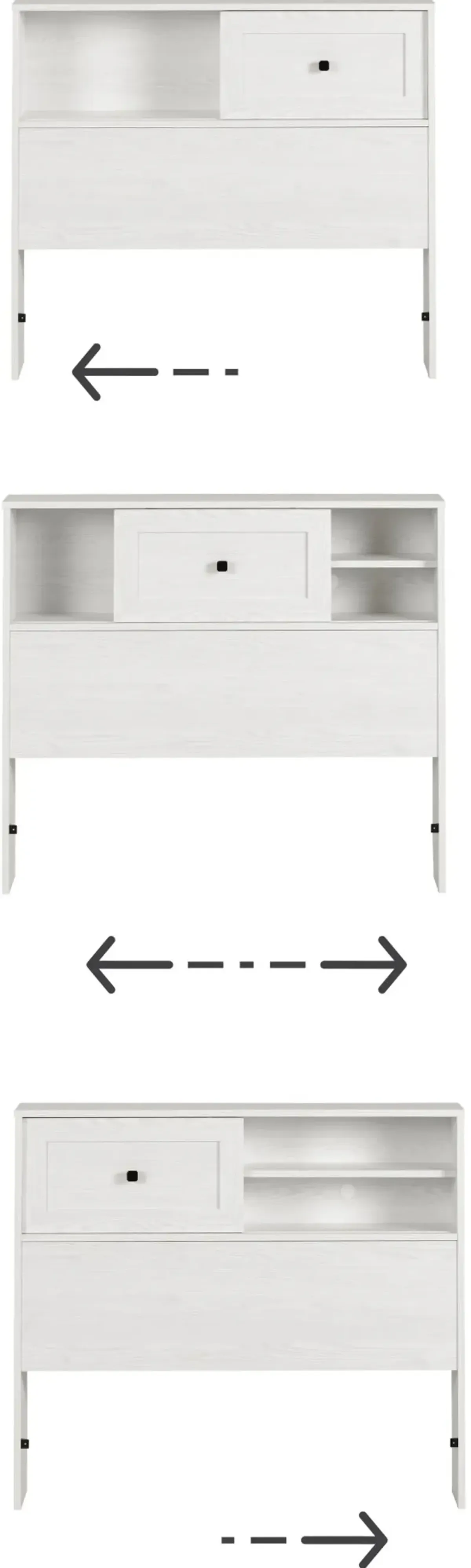 Hazen White Twin Bookcase Headboard - South Shore