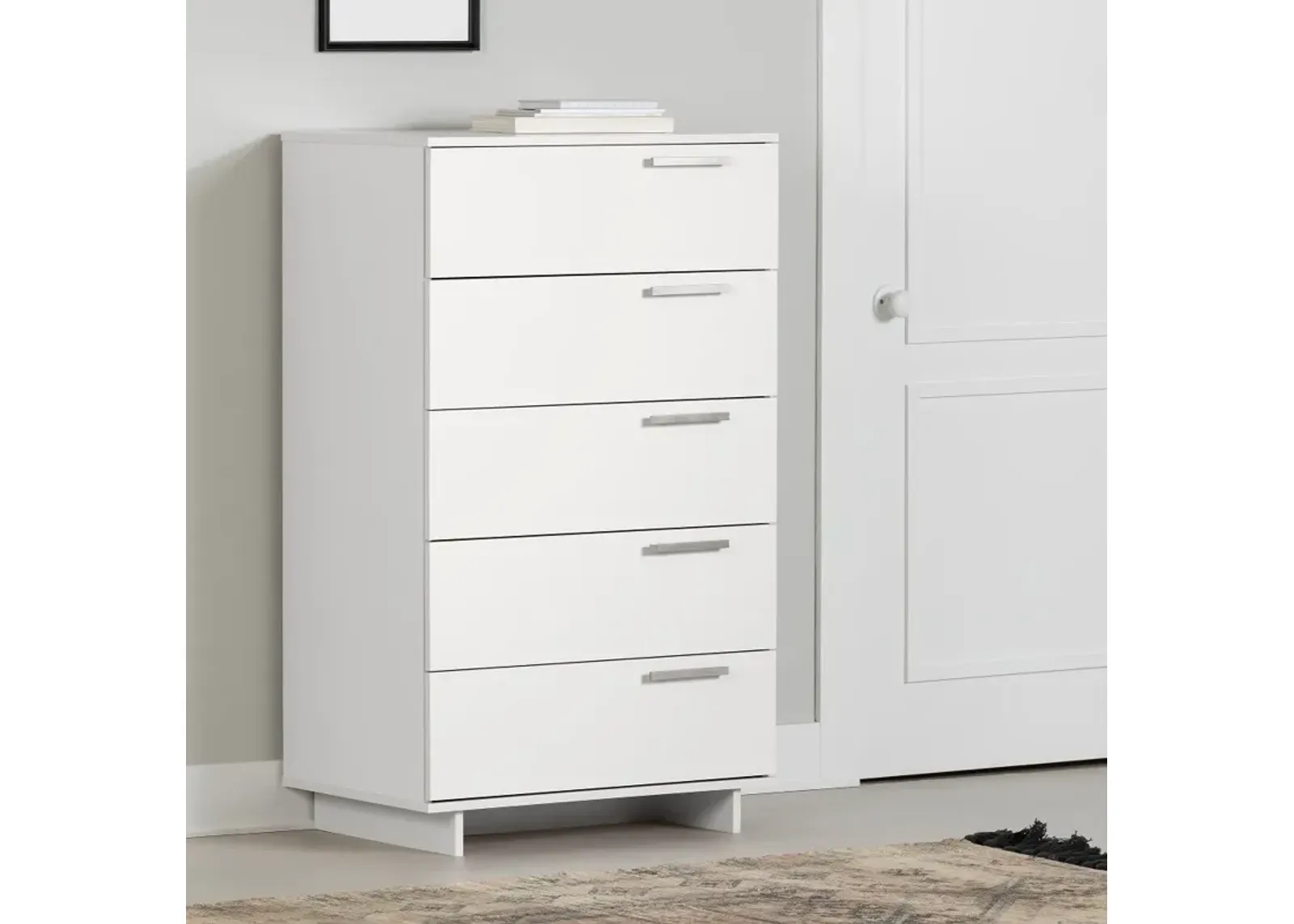 Cavalleri White 5-Drawer Chest - South Shore