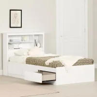 Gramercy White Twin Bed and Headboard Set - South Shore