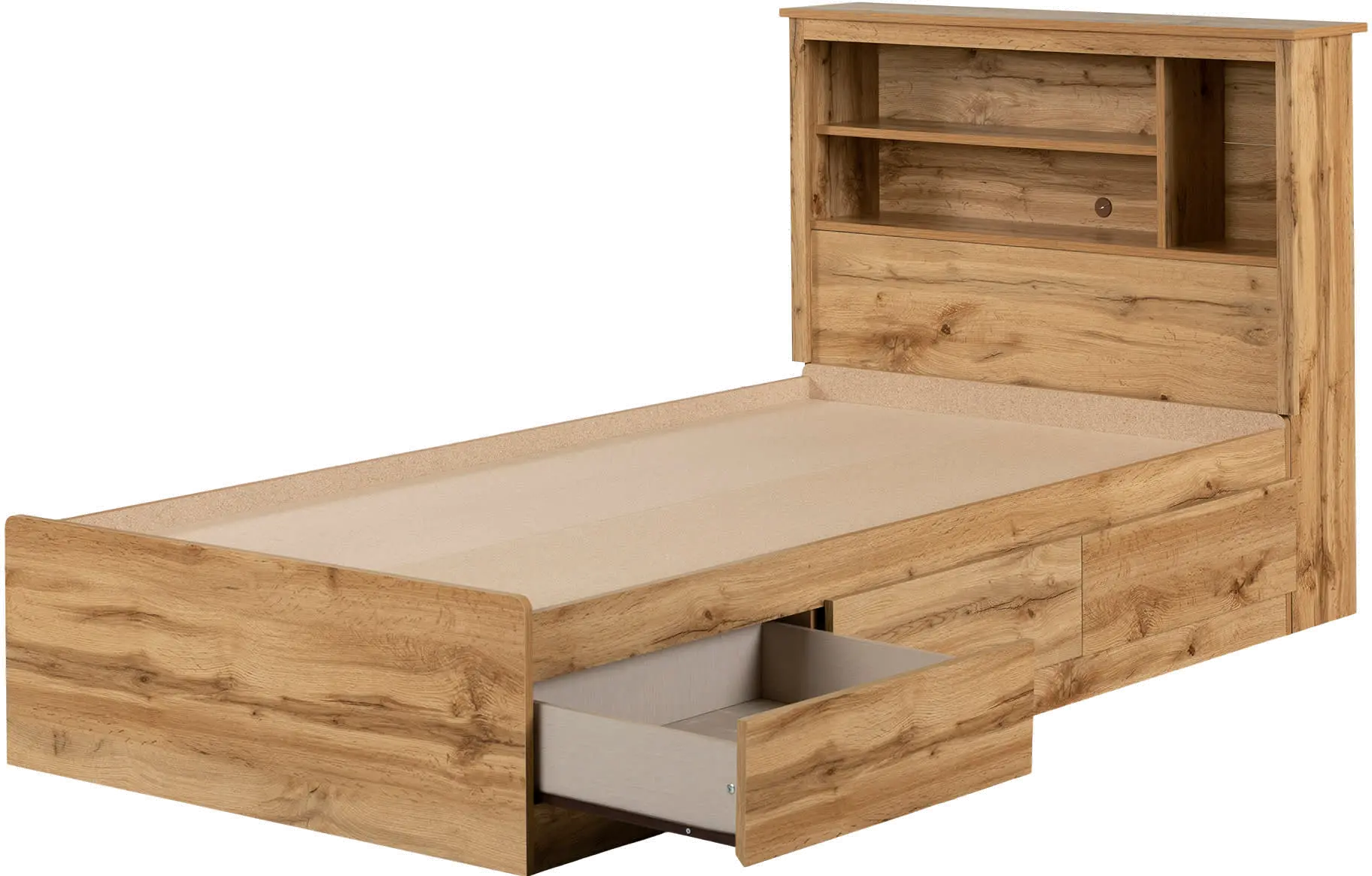 Cavalleri Oak Twin Bed and Headboard Set - South Shore