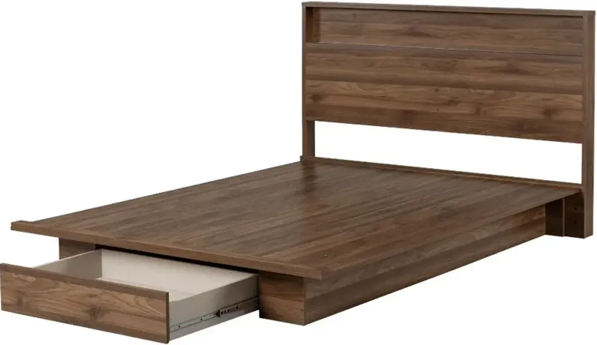 Musano Walnut Full-Queen Bed and Headboard