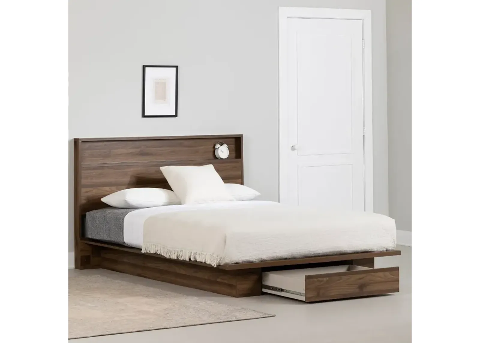 Musano Walnut Full-Queen Bed and Headboard