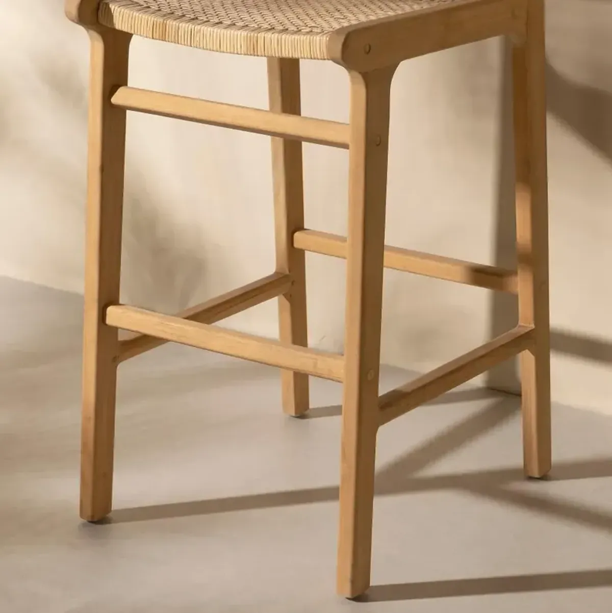 Agave Rattan Bar Stool, Set of 2 - South Shore