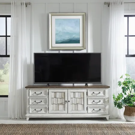 River Place 75" White-Washed TV Stand