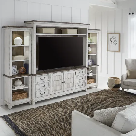 River Place White-Washed Entertainment Wall