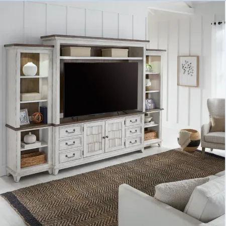 River Place White-Washed Entertainment Wall