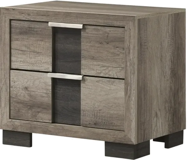 Rangley Gray and Brown Nightstand