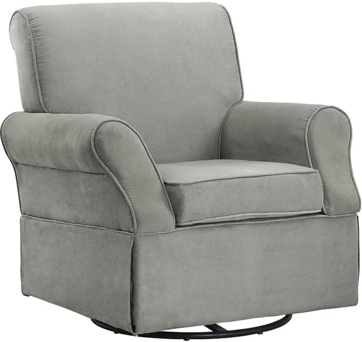 Kelyan Baby Relax Gray Swivel Glider Chair & Ottoman Set