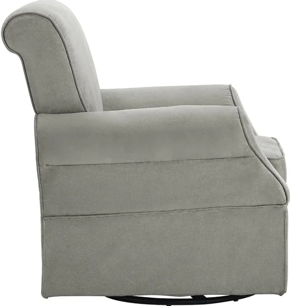 Kelyan Baby Relax Gray Swivel Glider Chair & Ottoman Set