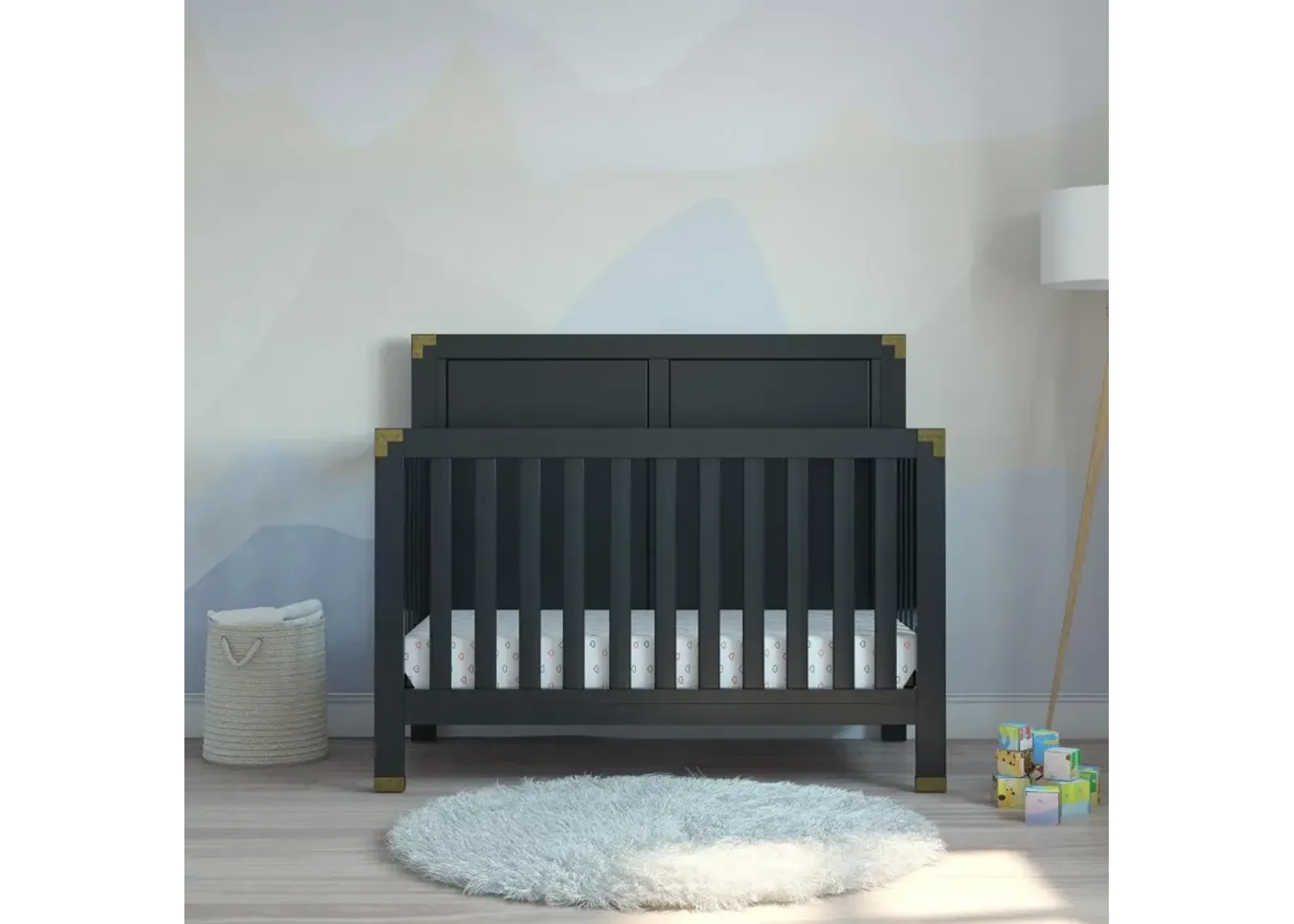 Frances Baby Relax Black 5-in-1 Convertible Crib